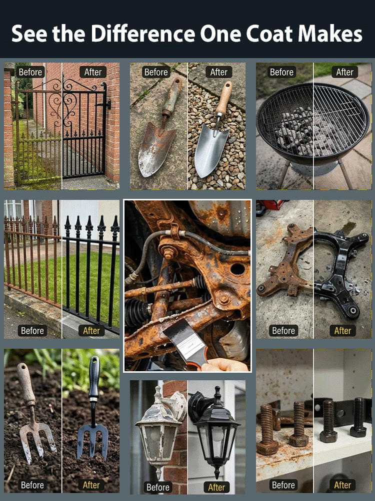 【50 Years Without Rusting】Metal Anti-rust Re-coated with Brightening and Polishing Paint