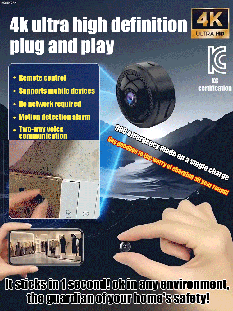 Mini Infrared Night Vision Camera ✨ Wireless & Magnetic ✨ 100% Hack-Proof 🛡️