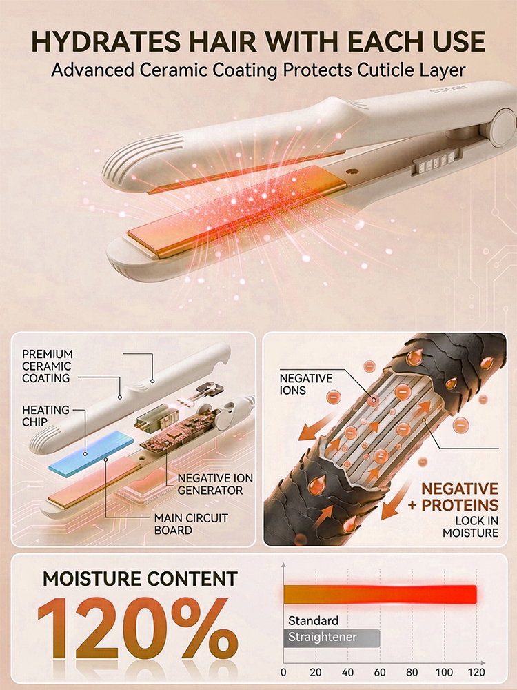 Mini Ceramic Hair Straightener