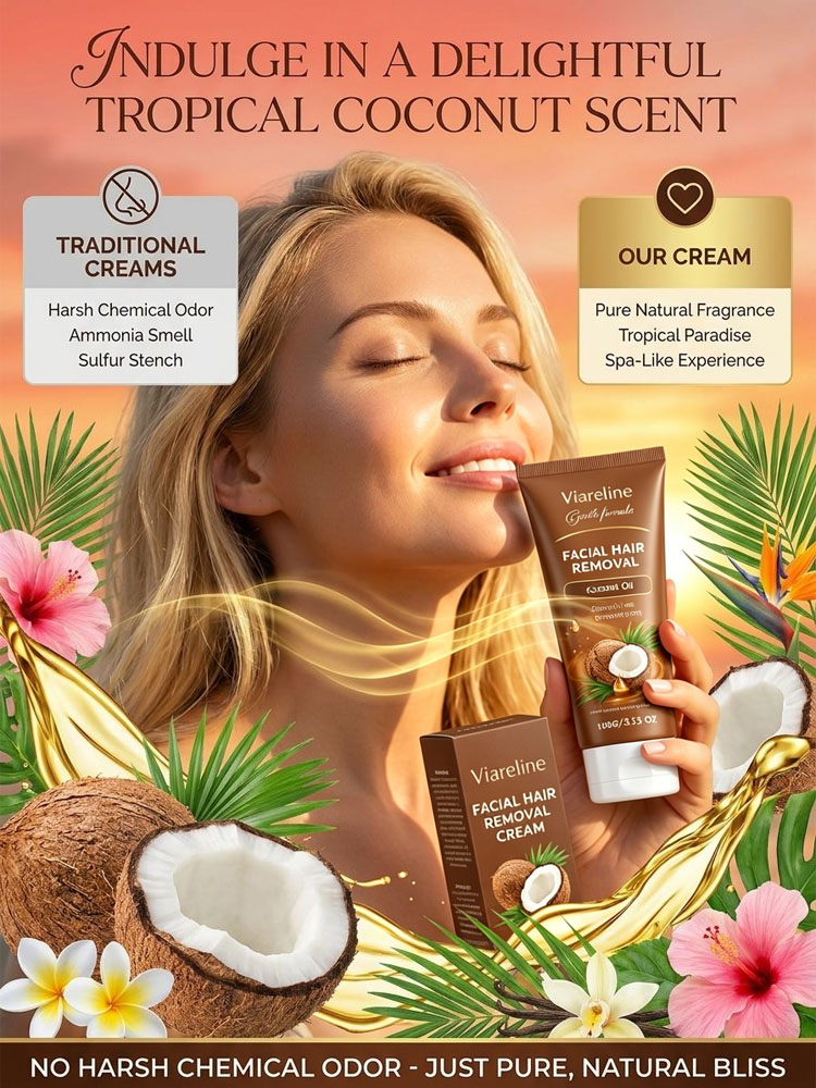 [Painless Hair Removal] Plant Extract Coconut Oil Hair Removal Cream