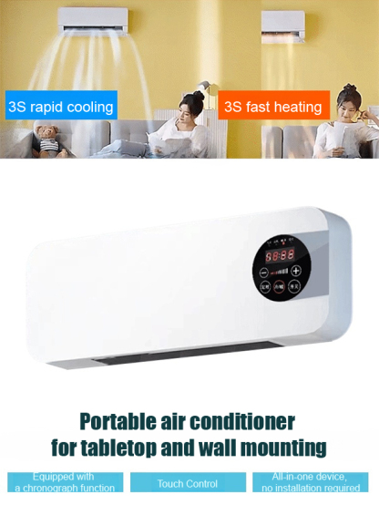 【Wall-Mounted Portable Air Conditioner】Cools a 100-square-meter home by 68°F in just 1 minute. Full refund if not satisfied with the cooling effect.