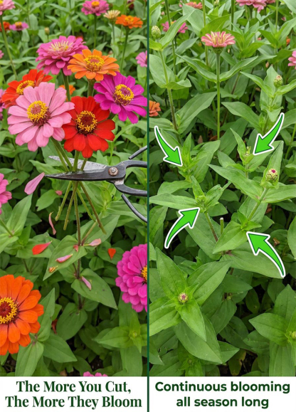 Double-flowered zinnia seeds sowing and blooming