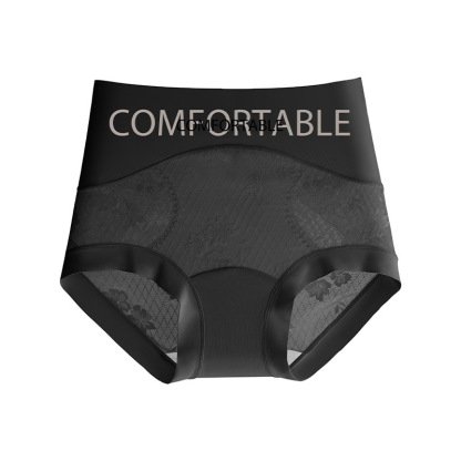 High waist seamless lace panties.