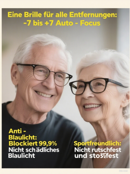 Für den Preis einer einzigen Mahlzeit 🍔 erhalten Sie hochmoderne automatische Fokussierungs-Lesebrillen mit Blaulichtfilter 🤓 – Kompatibilitätsbedenken sind überflüssig! 👍