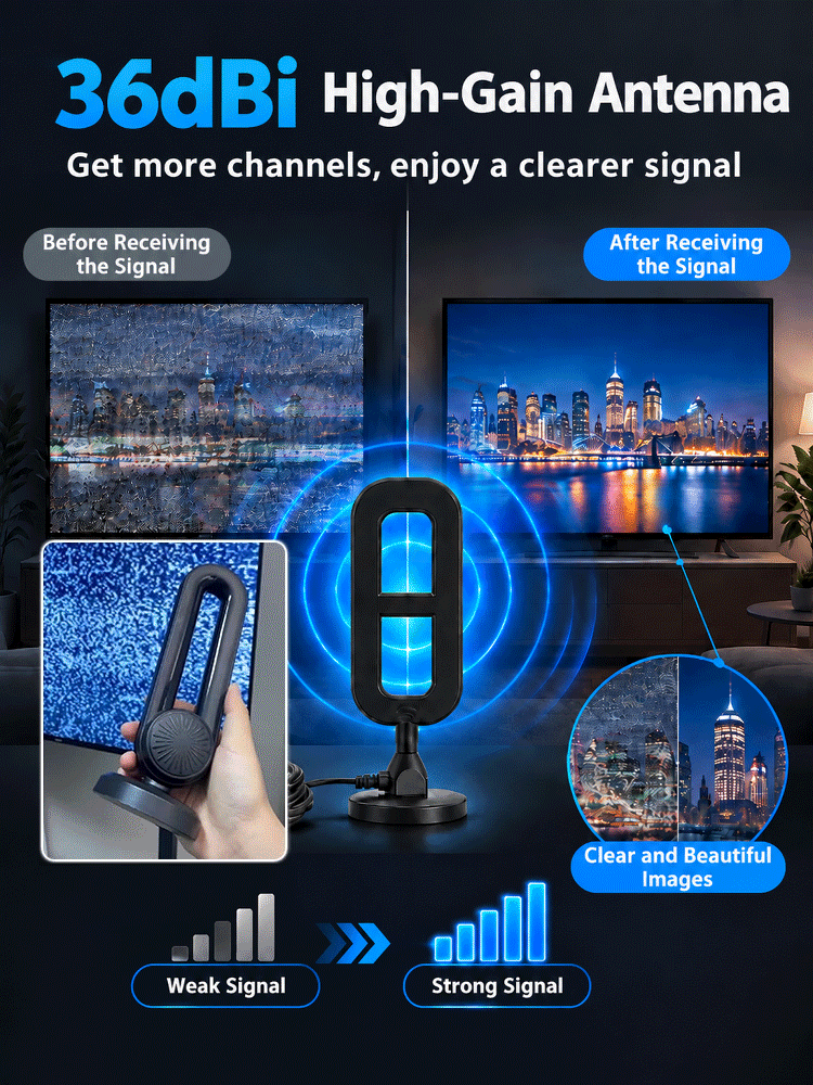 📺 X-Radar HD Antenna | 1000+ Free Channels for Life