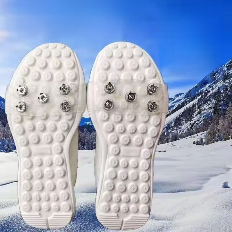 Outdoor Snow Hiking Invisible Ice Cleats ✅5-Spike Steel-Cleat Shoe Covers – Extreme Grip on Ice & Snow!