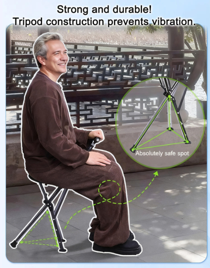 [3 colors optional] Retractable non-slip hiking cane chair