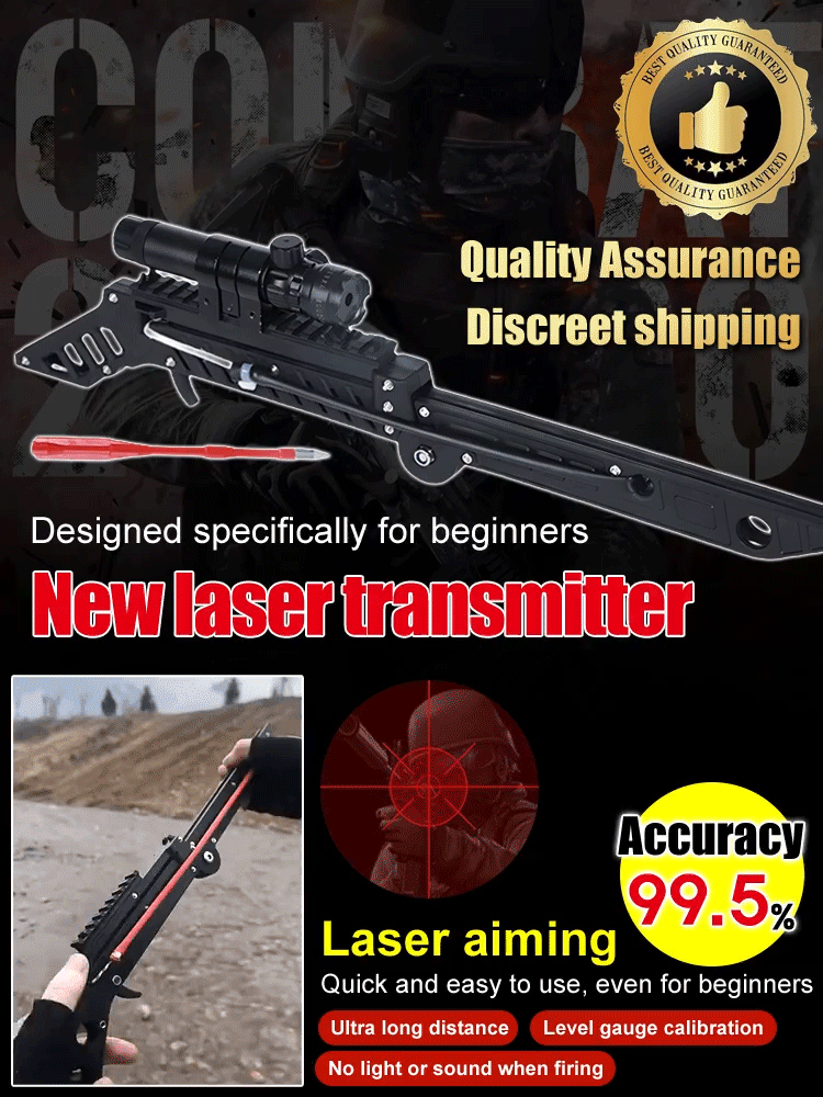Crafted by the Munich Arms Factory ✨🎯 Sniper-Sharp Precision at 100 Meters! Laser-Guided Slingshot 