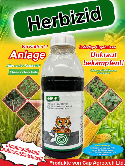 Eine gründliche Unkrautbeseitigung, die dem Boden nicht schadet – eine Flasche reicht für 3 bis 5 Morgen Land.