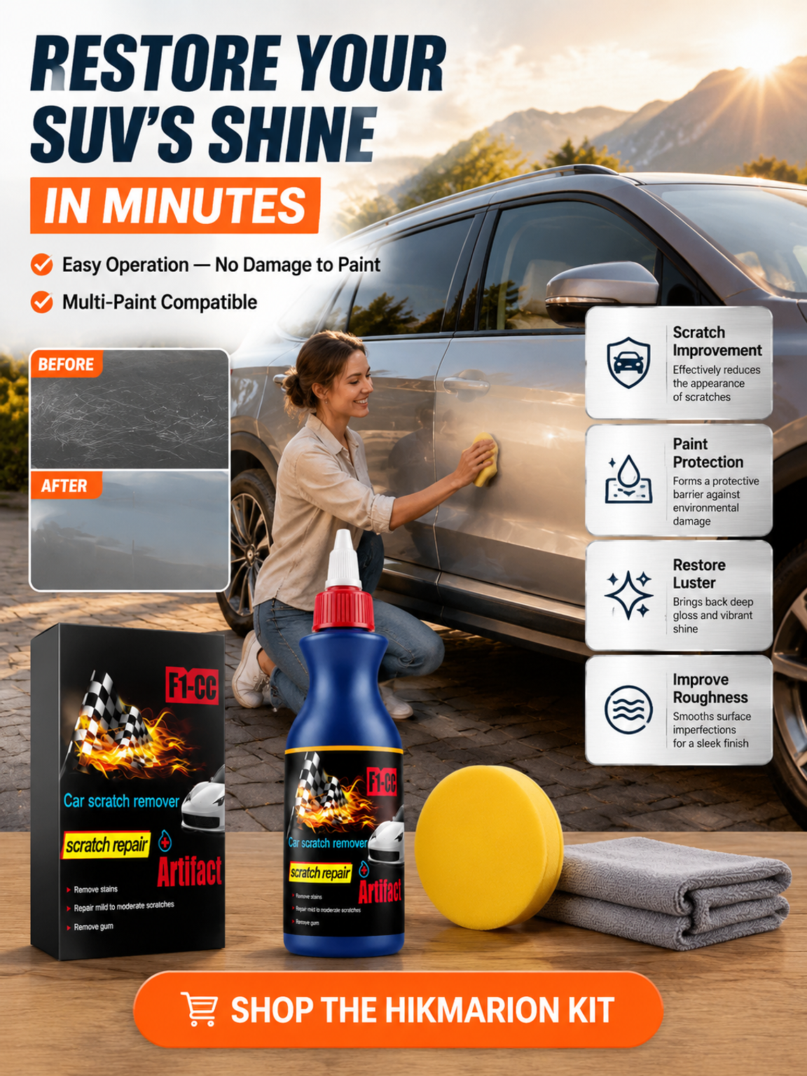 Car Scratch Repair Spray [Buy 1 Get 1 Free]