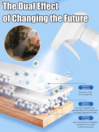 Wall Stain Removal, Mildew Remover, and Refurbishing Cleaning Spray