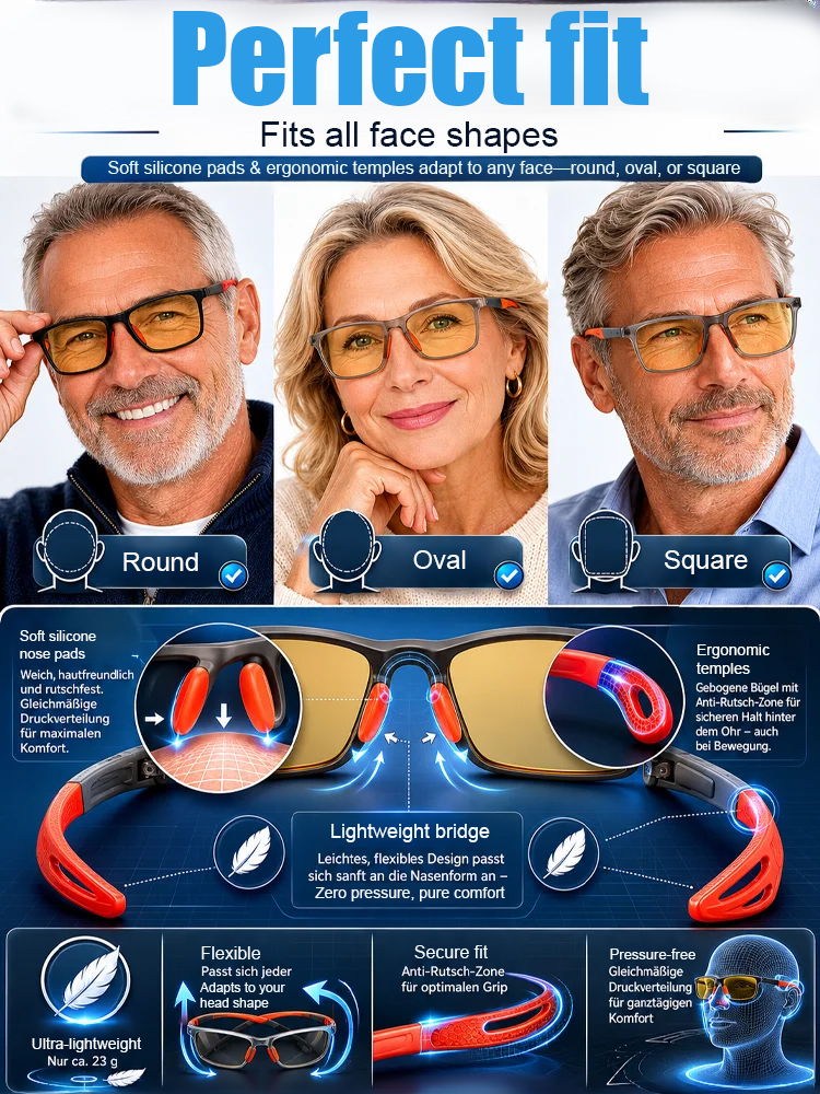 🕶️ Stop Switching Glasses! Smart Zoom Photosensitive Eyewear – Read, Drive & Protect in One Pair