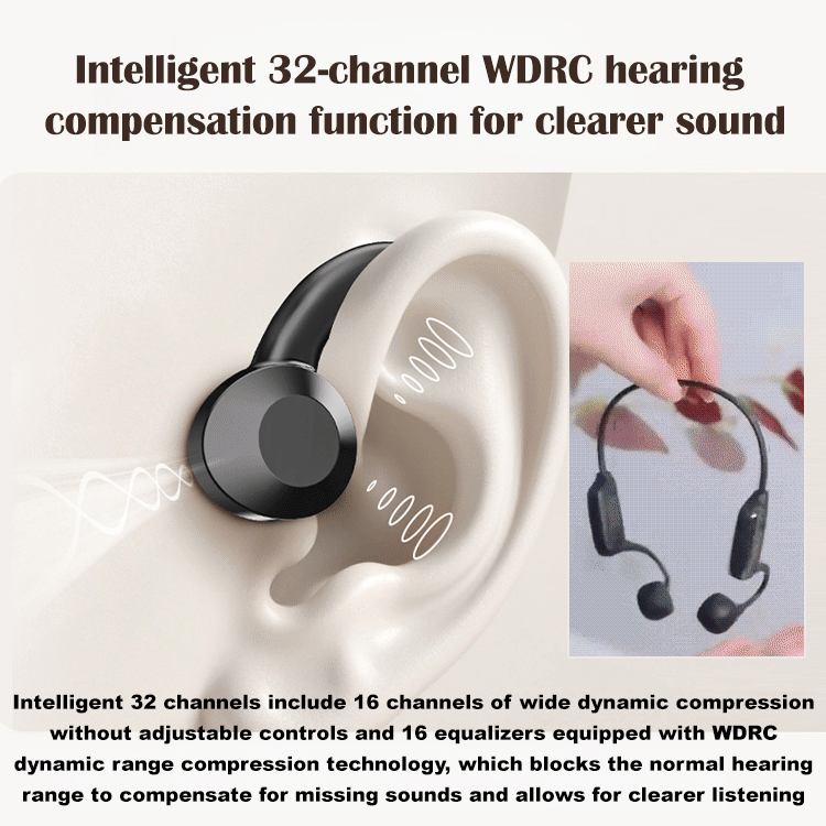 Bone conduction Bluetooth hearing aid.