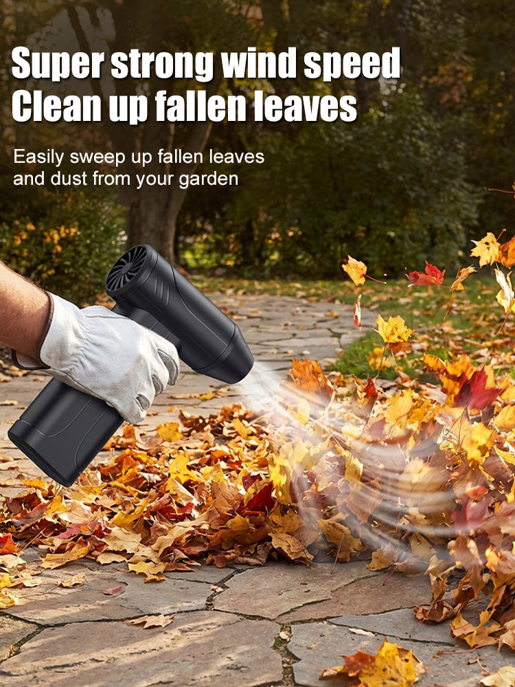 Turbocharged dust removal and snow blowing fan