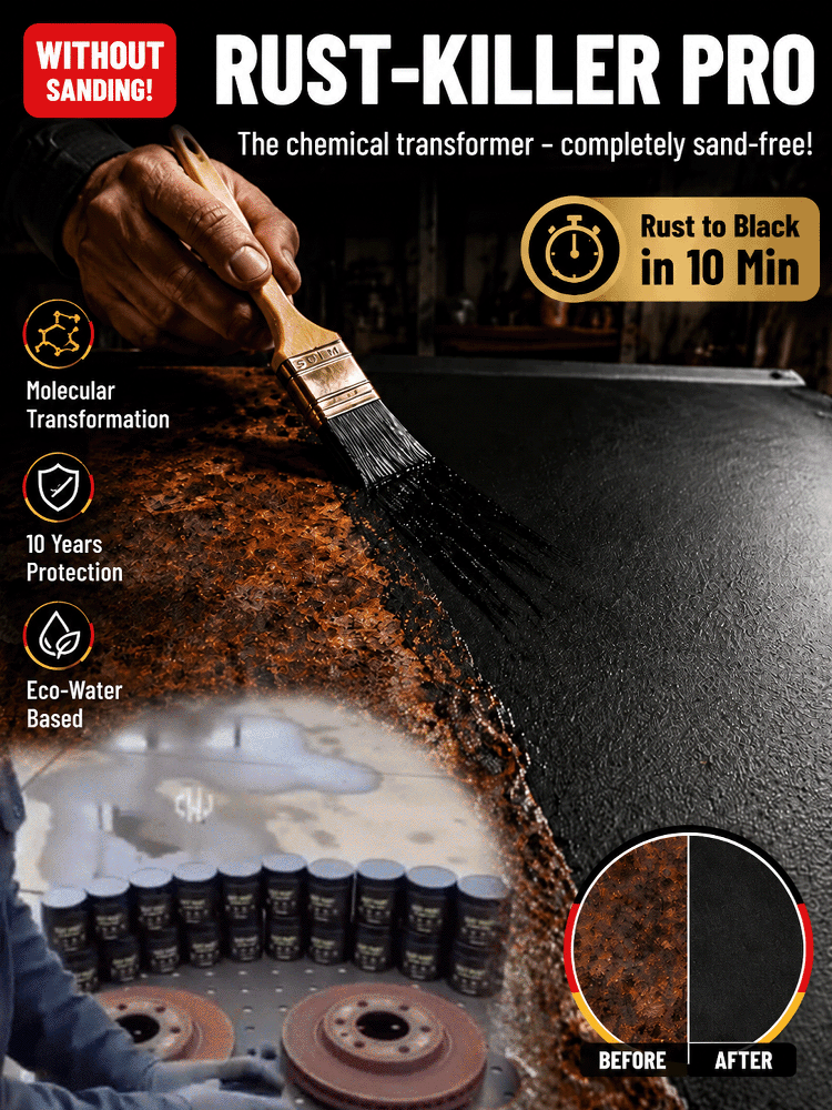 【Rust Prevention from the Source】Water-based metal paint rust remover agent⚡Watch rust vanish in 60 seconds—no sanding, no scraping.