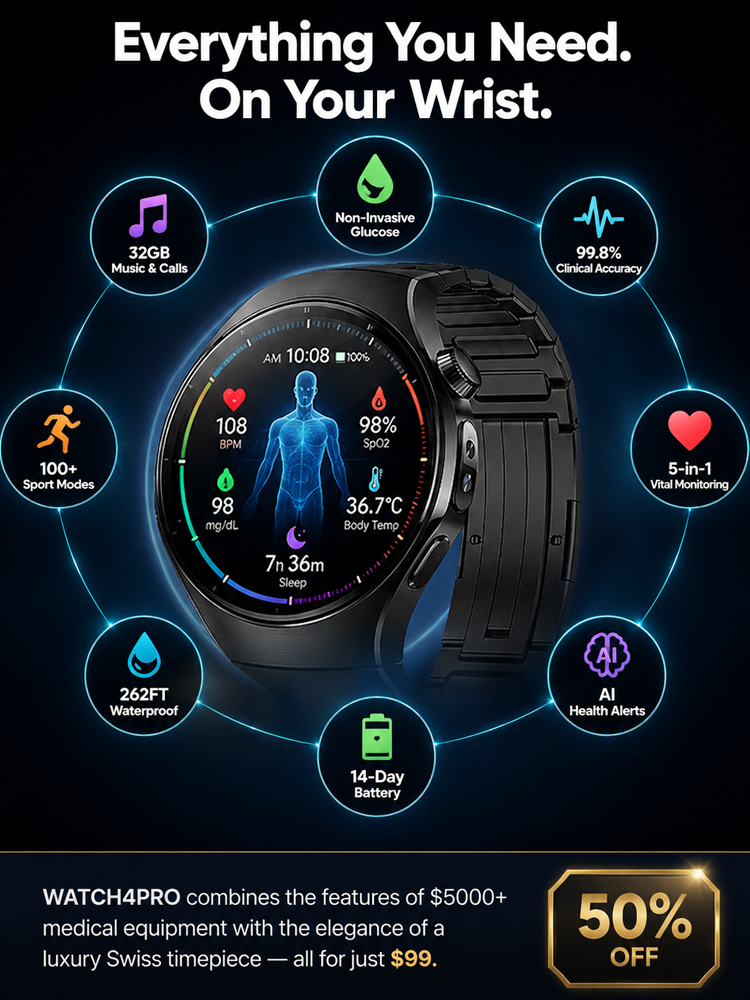 【Endorsed by Medical Doctors!】The Latest Smart Health Watch！The Premium Choice for Professionals!