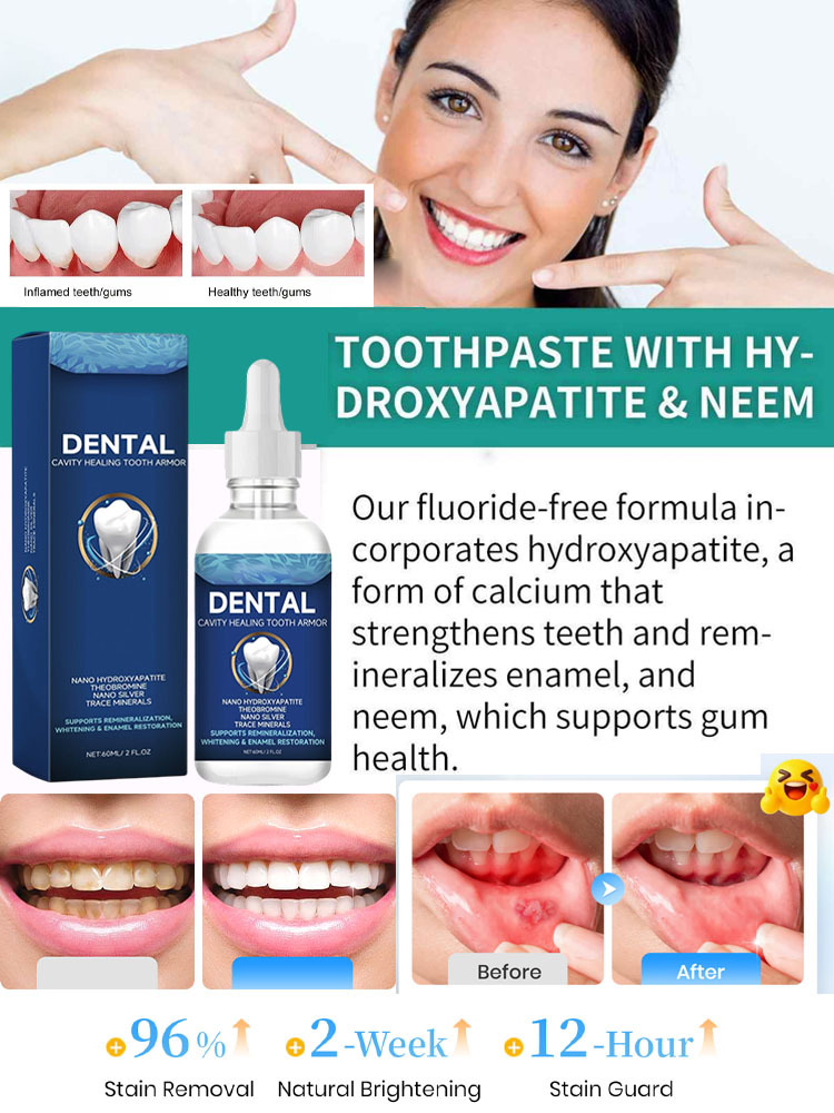 🦷 Tooth Regeneration Care Drops Powered by Shark Cartilage Protein + Hydroxyapatite  ✨Whitens teeth • Repairs enamel • Freshens breath • Supports natural tooth renewal