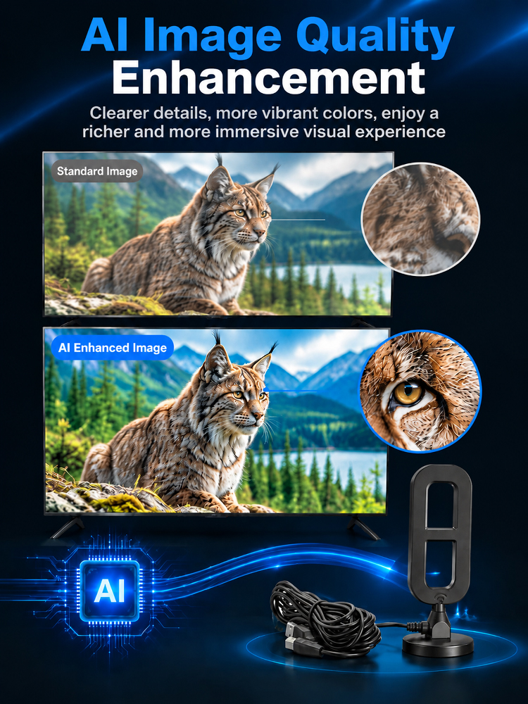 📺 X-Radar HD Antenna | 1000+ Free Channels for Life