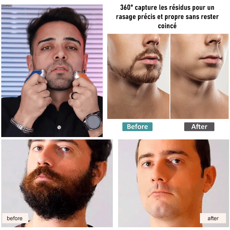 Petit rasoir à lame magnétique suspendue en acier, design de canon.