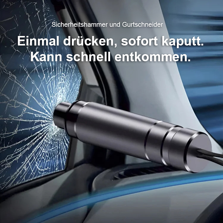2-in-1 Auto-Notsicherheitshammer: Glasbrecher & Sicherheitsgurtschneider