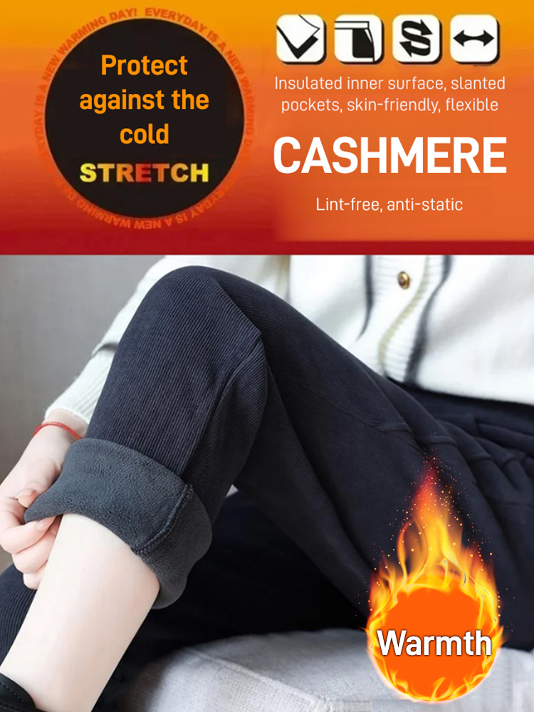 High-waisted warm padded pants