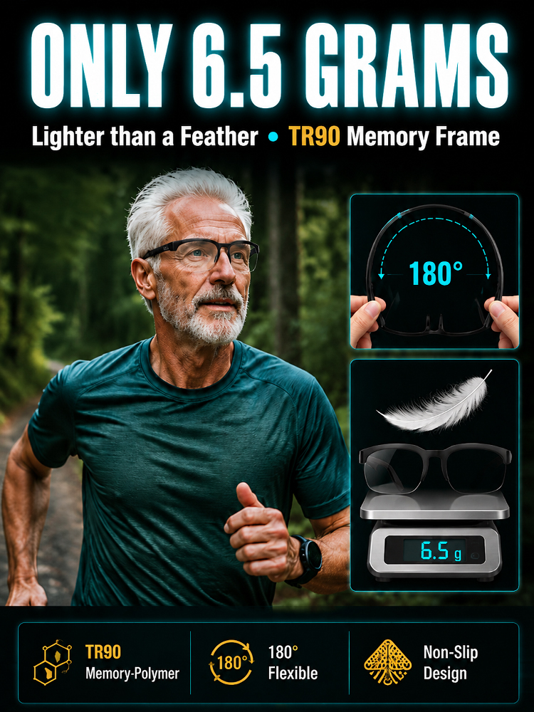 Smart Zoom Color-Changing Solar Real-Time AI Translation Glasses
