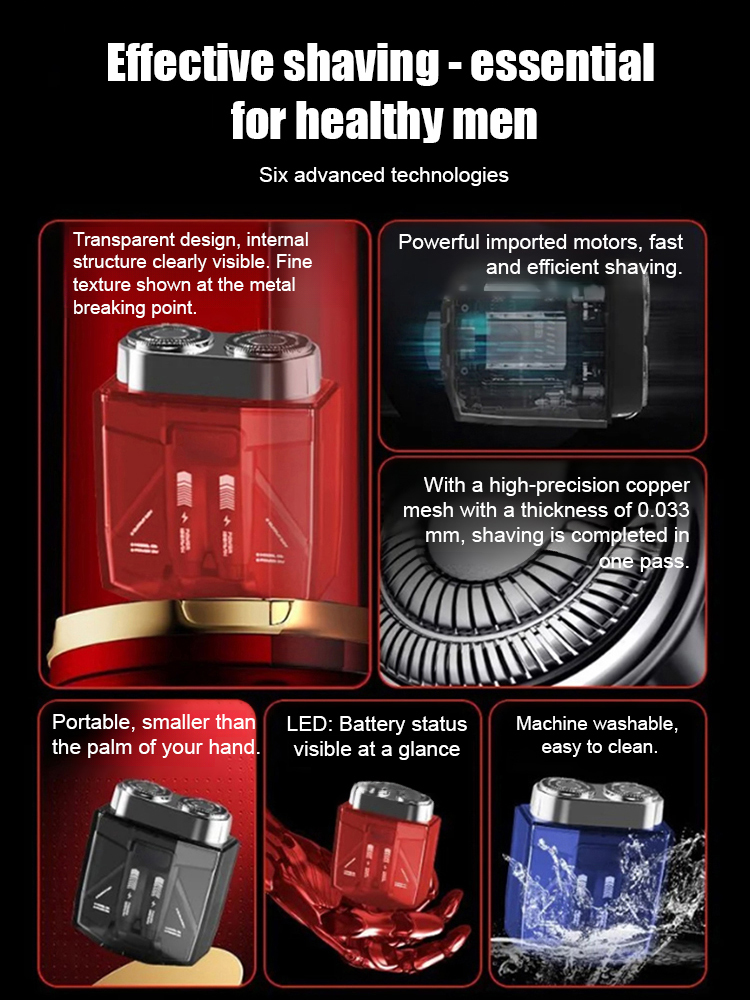 Twin-engine trendy mecha razor