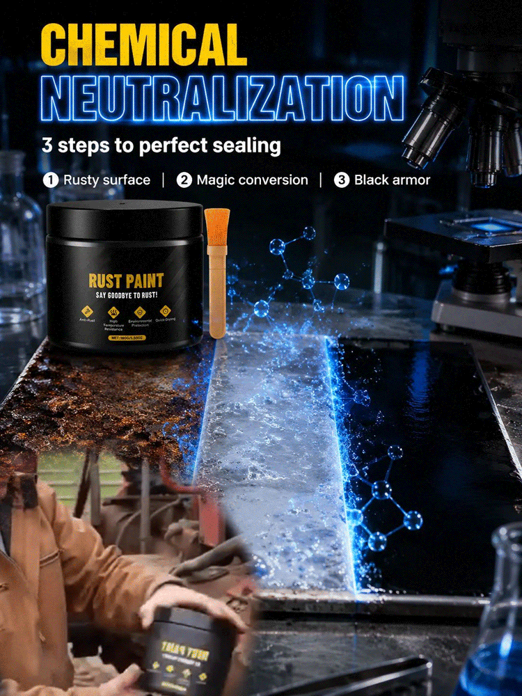 【Rust Prevention from the Source】Water-based metal paint rust remover agent⚡Watch rust vanish in 60 seconds—no sanding, no scraping.