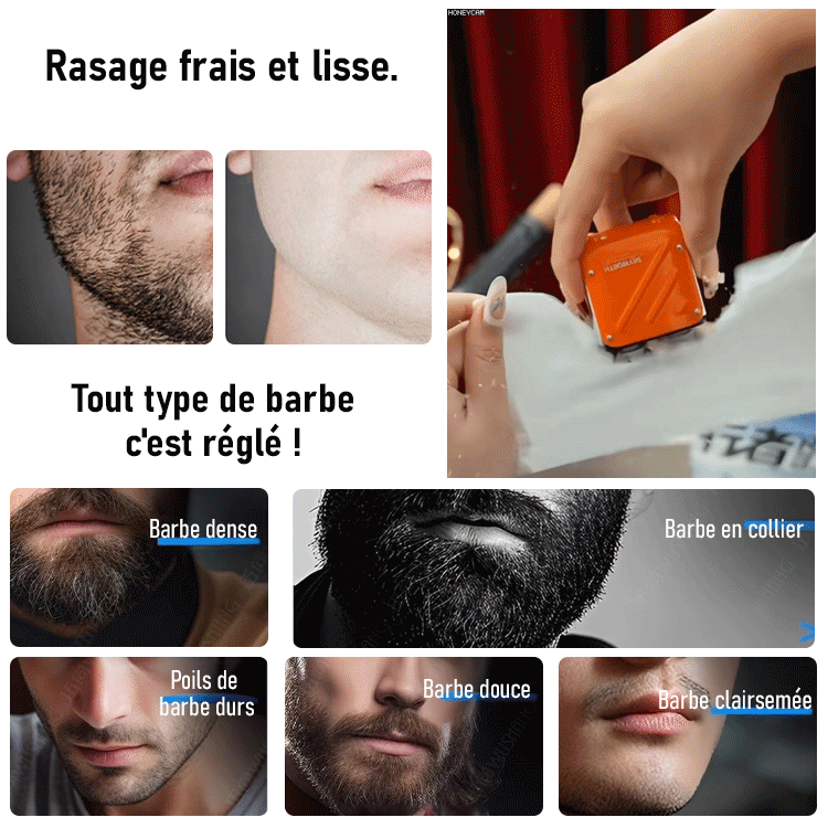 Petit rasoir à lame magnétique suspendue en acier, design de canon.