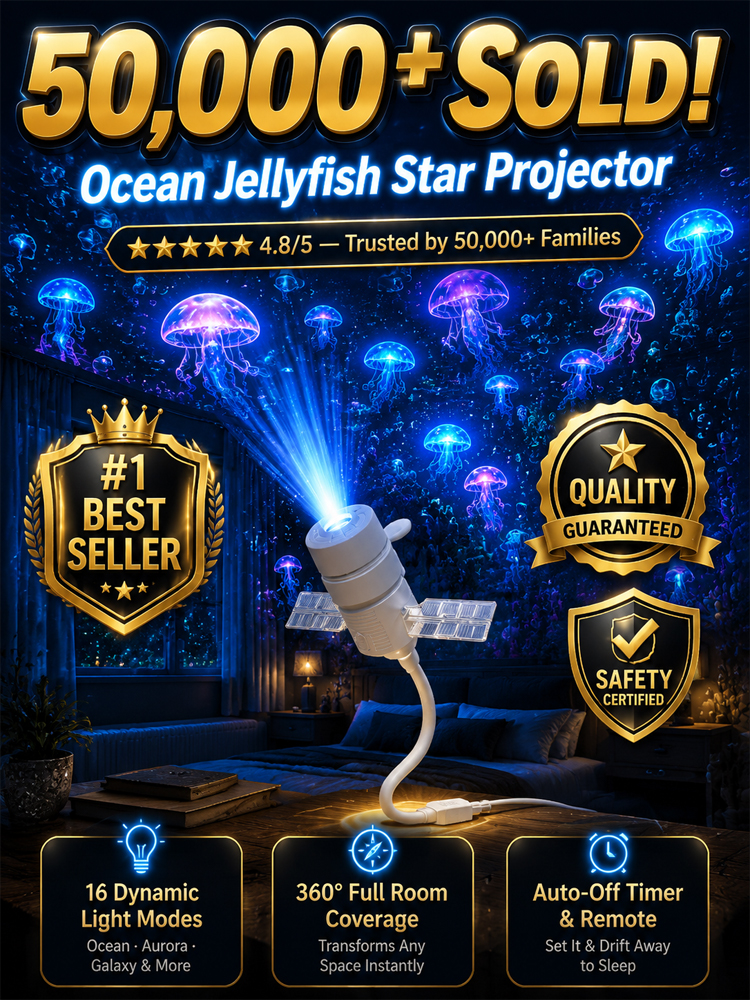 Dual-Mode Projection Night Light [Starry Sky & Ocean]