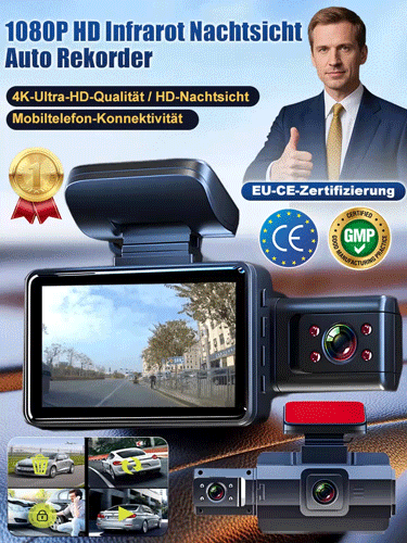 1080P HD Infrarot-Nachtsicht-Dashcam