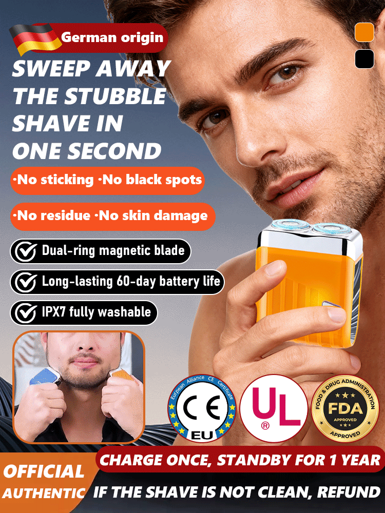 【Sweep Away Stubble】Alloy Double-Head Electric Shaver