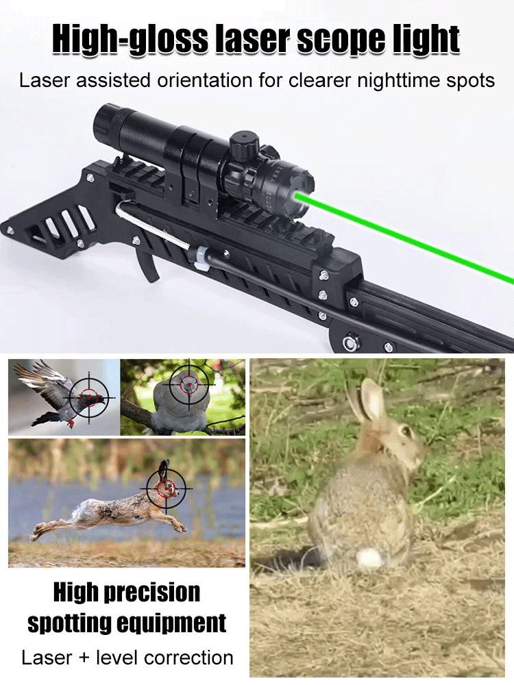 Crafted by the Munich Arms Factory ✨🎯 Sniper-Sharp Precision at 100 Meters! Laser-Guided Slingshot 