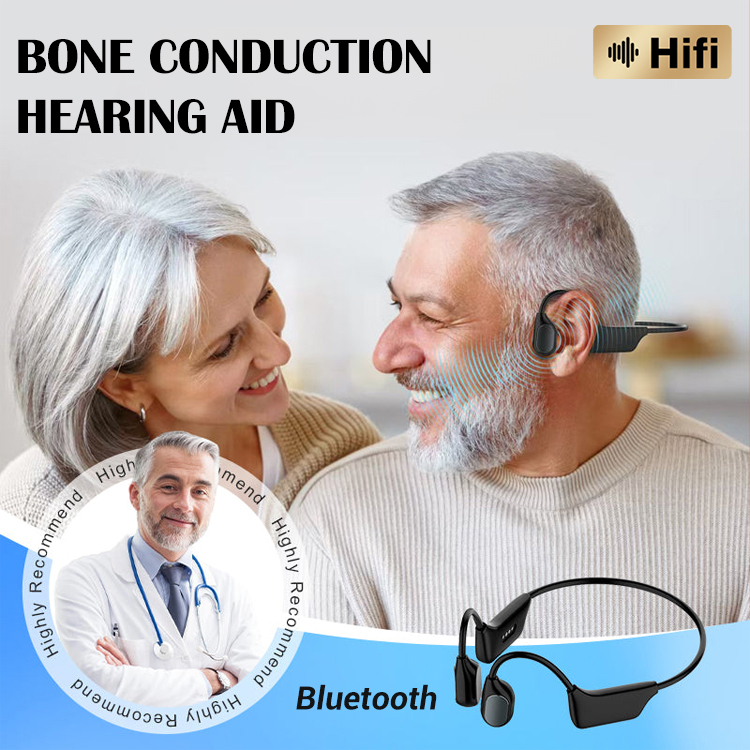 Bone conduction Bluetooth hearing aid.