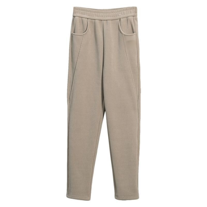 High-waisted warm padded pants