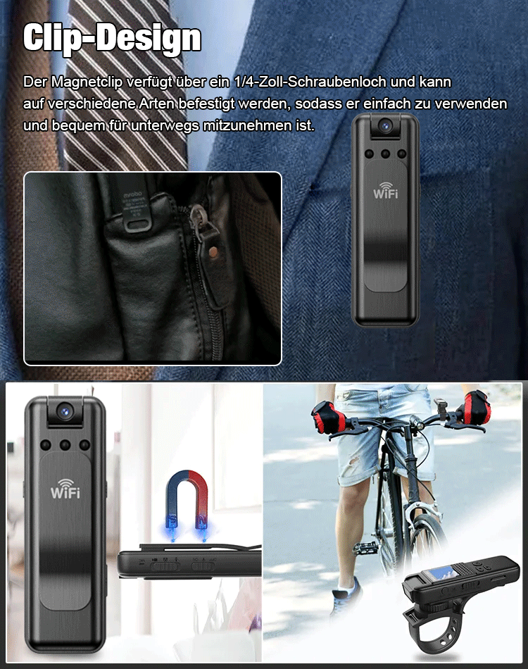 Mini-Infrarot-Nachtsichtkamera mit extrem langer Akkulaufzeit 😊 Behalten Sie auch unterwegs jederzeit den Überblick