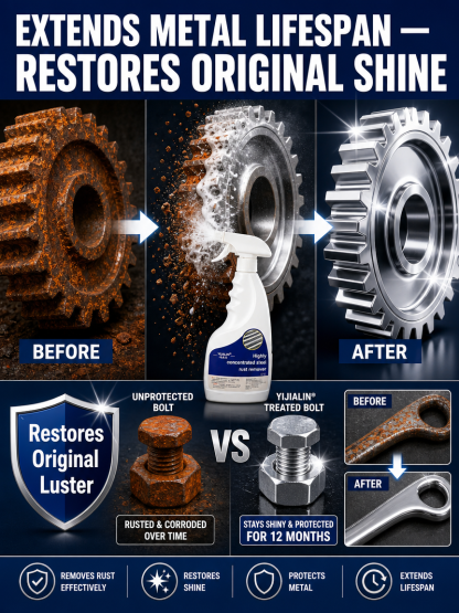 🛠️ 【Instant Rust Eraser】Ultra-Strong Metal Revival Spray