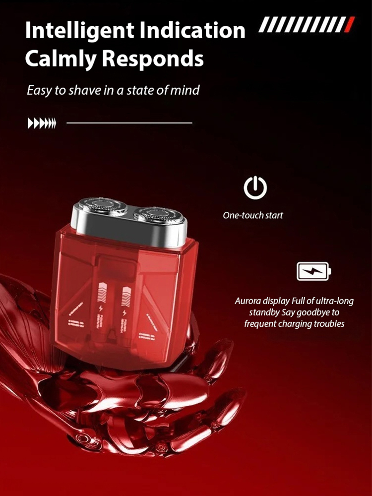 【Twin Engine Trend Mecha Razor】Dual-engine power, mecha design, intelligent contouring system