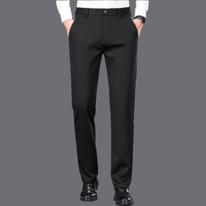 Straight padded business suit pants men