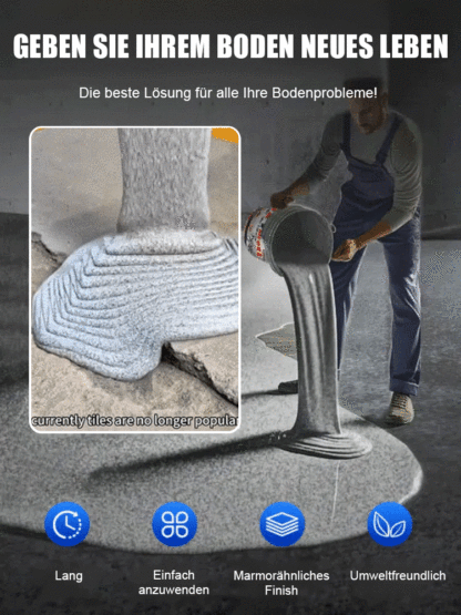 Umweltfreundliche Farbe – 1 Eimer für 100 m² ✨ In nur 2 Stunden trocken ✨ Ideal auch für staubige und sandige Böden – glatte Fliesenoptik garantiert ✨