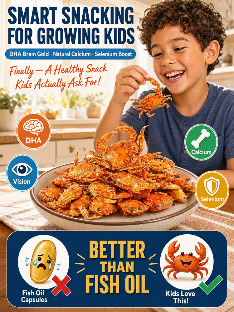 🦀 Wild Alaskan Crispy Mini Crabs – The Ultimate Guilt-Free Crunch!