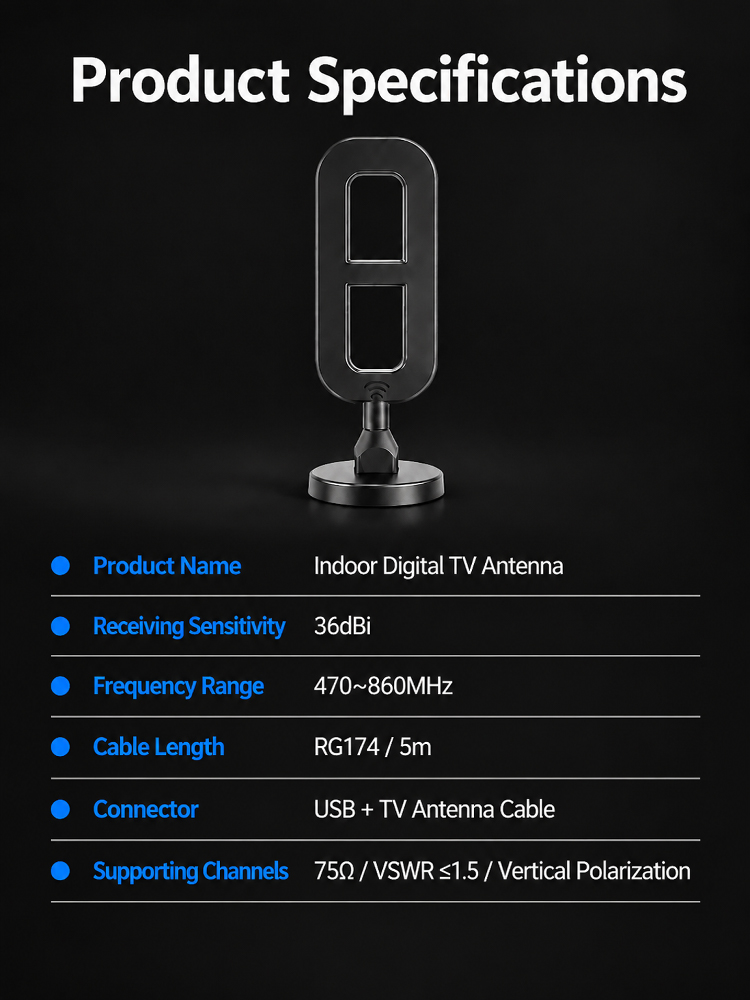 📺 X-Radar HD Antenna | 1000+ Free Channels for Life
