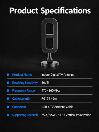 📺 X-Radar HD Antenna | 1000+ Free Channels for Life