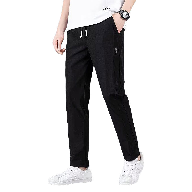 Casual trousers with elastic waistband