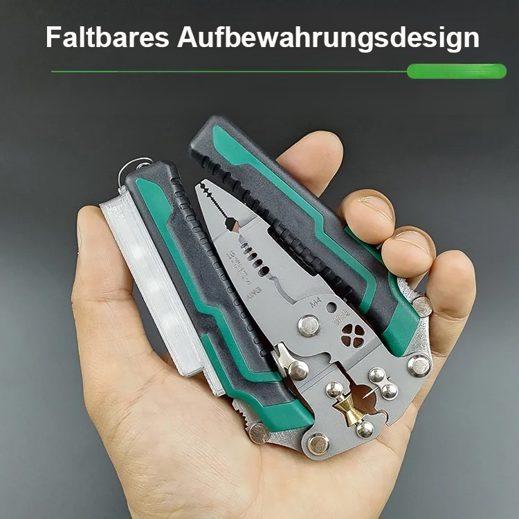 Ein 10-in-1-Elektrowerkzeug – Tester, Schraubendreher, Abisolierzange und mehr.