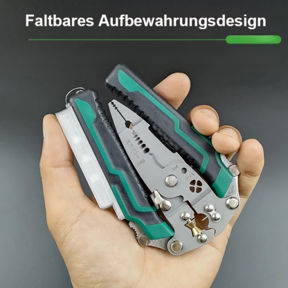 Ein 10-in-1-Elektrowerkzeug – Tester, Schraubendreher, Abisolierzange und mehr.