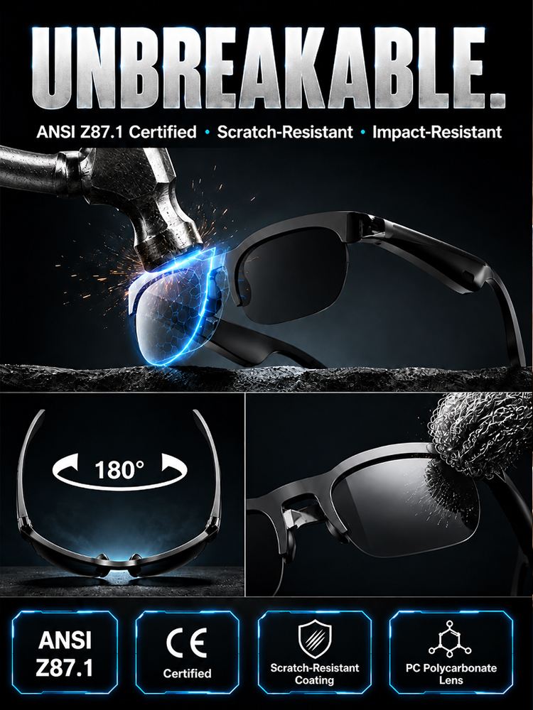 Smart Zoom Color-Changing Solar Real-Time AI Translation Glasses