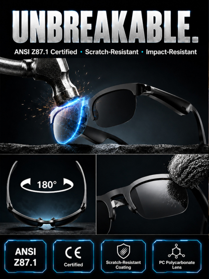 Smart Zoom Color-Changing Solar Real-Time AI Translation Glasses