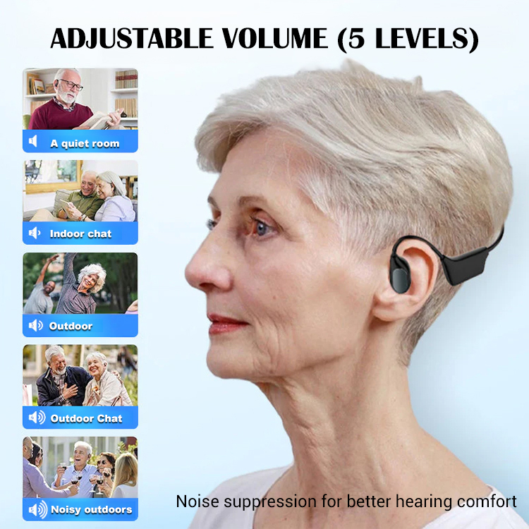 Bone conduction Bluetooth hearing aid.