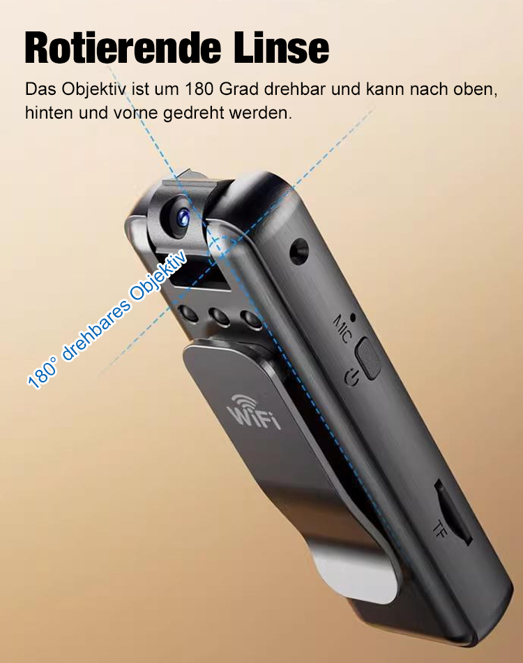 Mini-Infrarot-Nachtsichtkamera mit extrem langer Akkulaufzeit 😊 Behalten Sie auch unterwegs jederzeit den Überblick